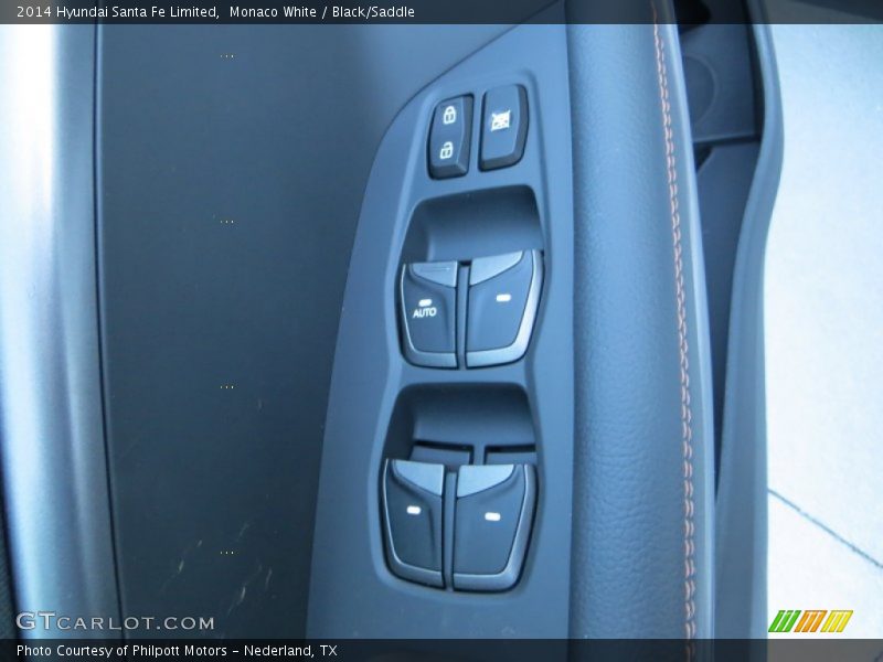 Monaco White / Black/Saddle 2014 Hyundai Santa Fe Limited