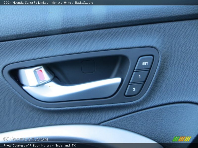 Monaco White / Black/Saddle 2014 Hyundai Santa Fe Limited