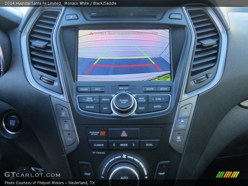 Monaco White / Black/Saddle 2014 Hyundai Santa Fe Limited