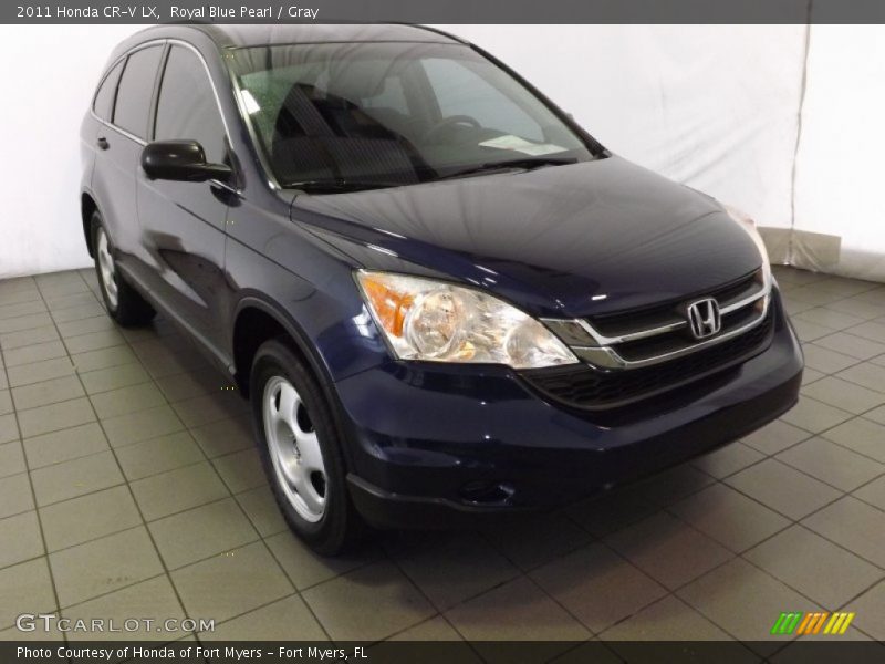 Royal Blue Pearl / Gray 2011 Honda CR-V LX