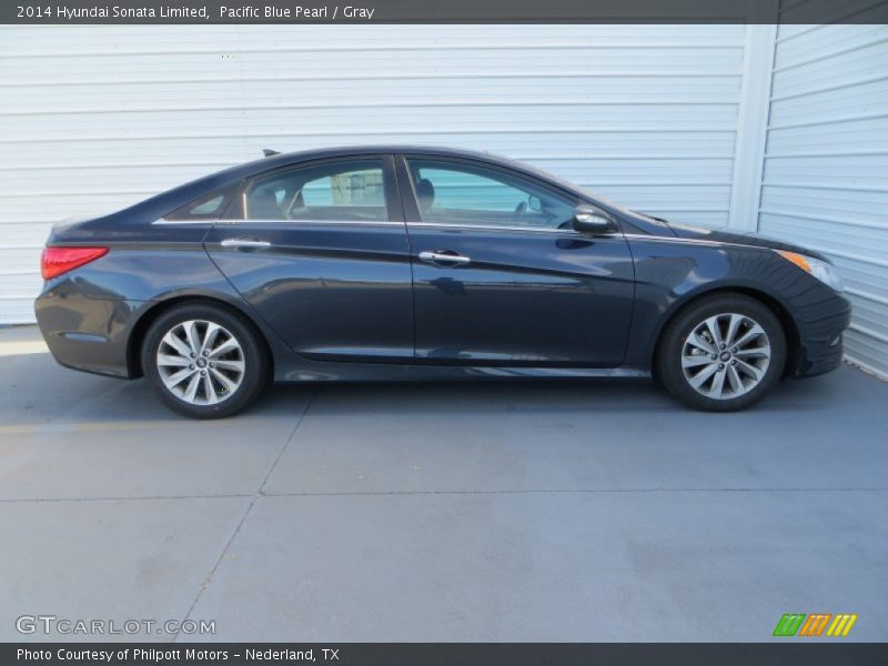 Pacific Blue Pearl / Gray 2014 Hyundai Sonata Limited