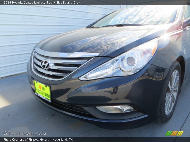 Pacific Blue Pearl / Gray 2014 Hyundai Sonata Limited