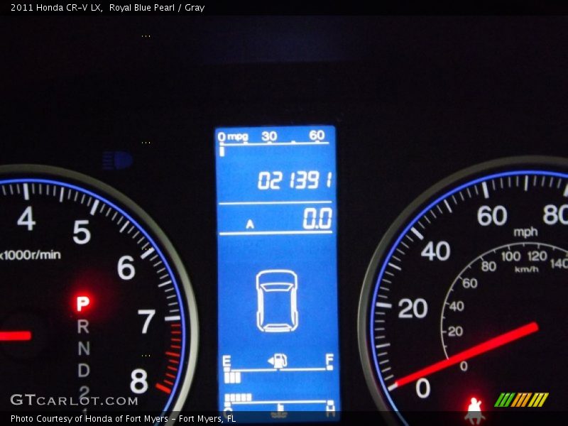 Royal Blue Pearl / Gray 2011 Honda CR-V LX