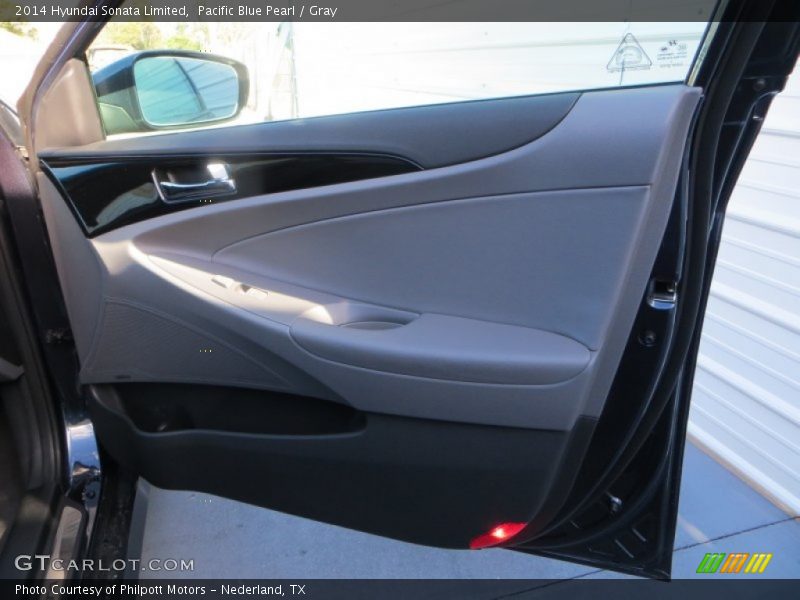 Pacific Blue Pearl / Gray 2014 Hyundai Sonata Limited