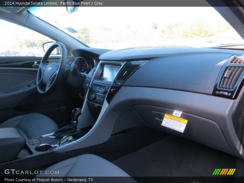 Pacific Blue Pearl / Gray 2014 Hyundai Sonata Limited