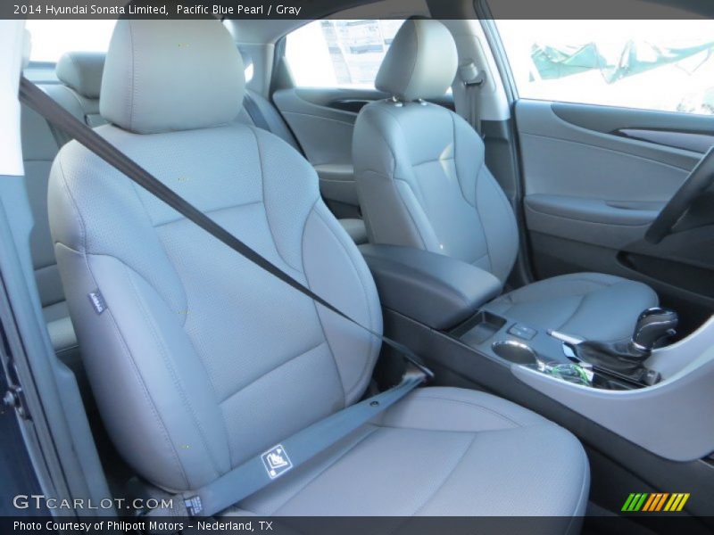 Pacific Blue Pearl / Gray 2014 Hyundai Sonata Limited