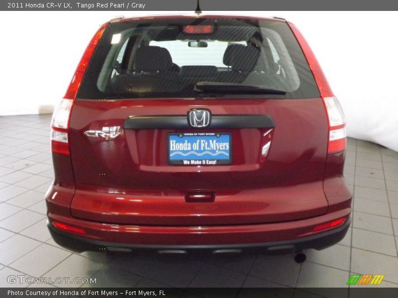 Tango Red Pearl / Gray 2011 Honda CR-V LX