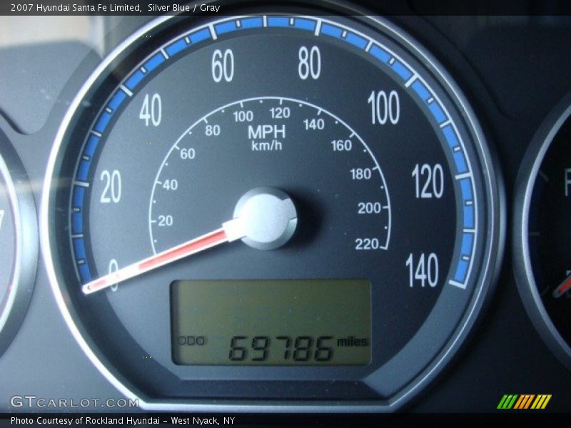 Silver Blue / Gray 2007 Hyundai Santa Fe Limited