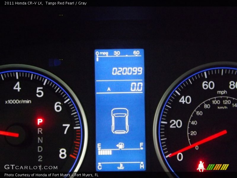 Tango Red Pearl / Gray 2011 Honda CR-V LX
