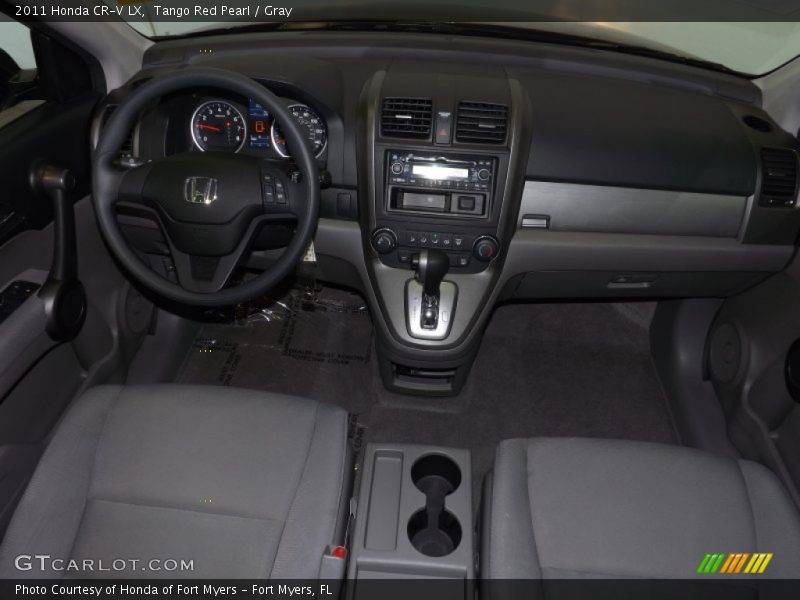 Tango Red Pearl / Gray 2011 Honda CR-V LX