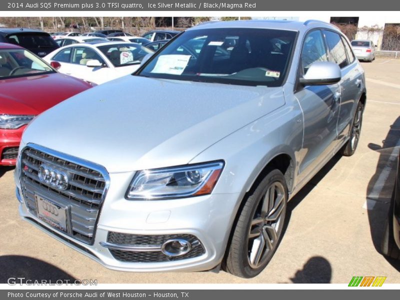 Ice Silver Metallic / Black/Magma Red 2014 Audi SQ5 Premium plus 3.0 TFSI quattro