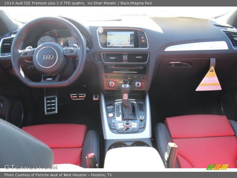 Ice Silver Metallic / Black/Magma Red 2014 Audi SQ5 Premium plus 3.0 TFSI quattro