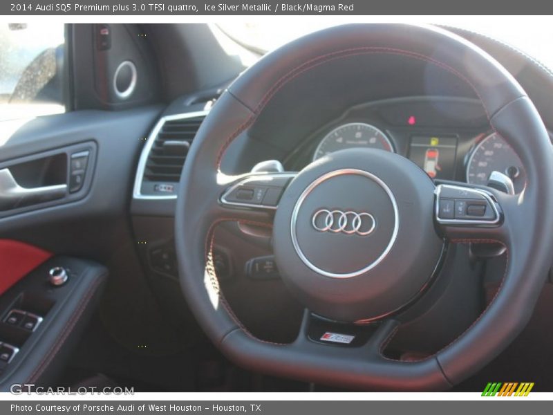 Ice Silver Metallic / Black/Magma Red 2014 Audi SQ5 Premium plus 3.0 TFSI quattro