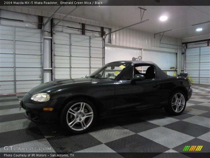 Emerald Green Mica / Black 2004 Mazda MX-5 Miata Roadster