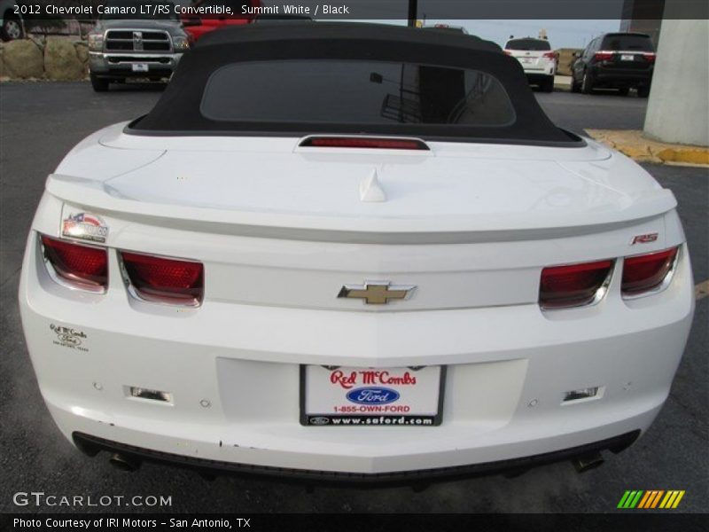 Summit White / Black 2012 Chevrolet Camaro LT/RS Convertible