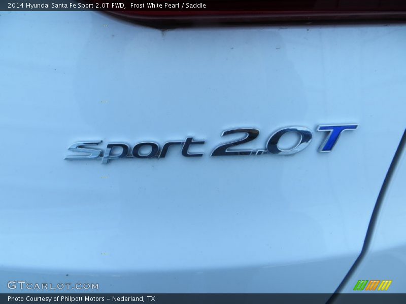 Frost White Pearl / Saddle 2014 Hyundai Santa Fe Sport 2.0T FWD