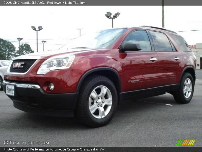 Red Jewel / Light Titanium 2008 GMC Acadia SLE AWD