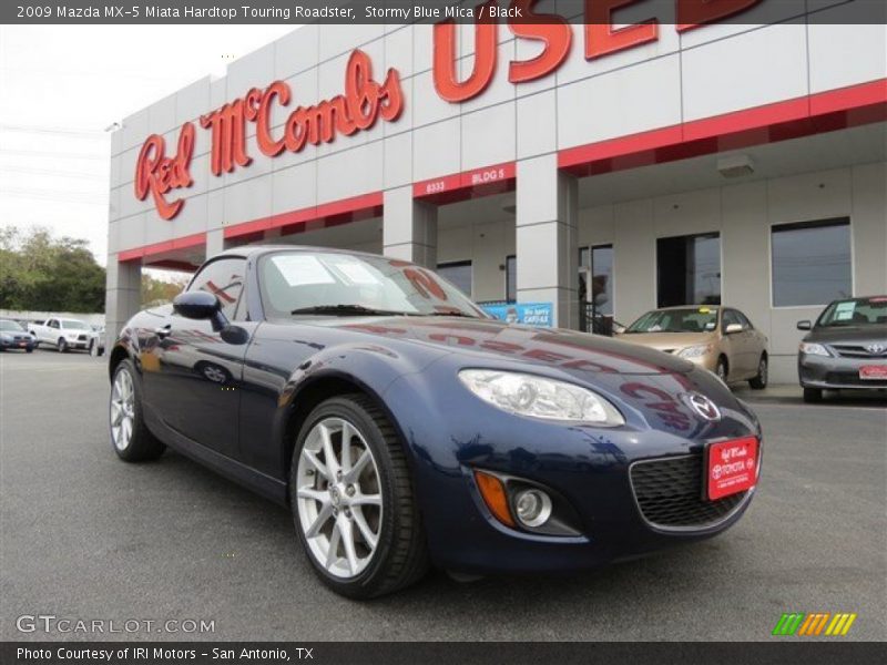 Stormy Blue Mica / Black 2009 Mazda MX-5 Miata Hardtop Touring Roadster