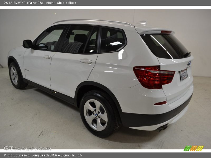 Alpine White / Black 2012 BMW X3 xDrive 28i