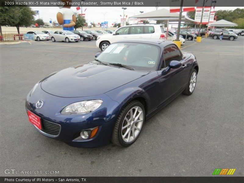 Stormy Blue Mica / Black 2009 Mazda MX-5 Miata Hardtop Touring Roadster