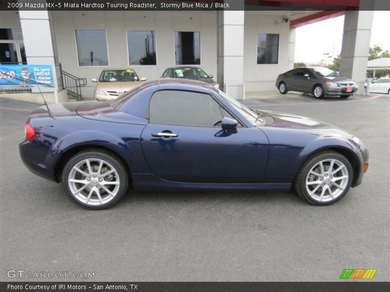 Stormy Blue Mica / Black 2009 Mazda MX-5 Miata Hardtop Touring Roadster