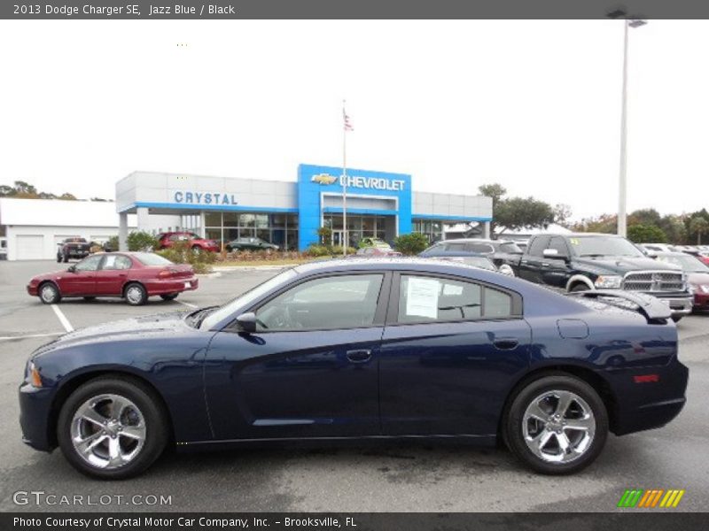 Jazz Blue / Black 2013 Dodge Charger SE