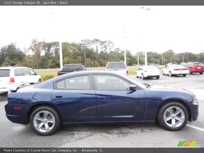 Jazz Blue / Black 2013 Dodge Charger SE