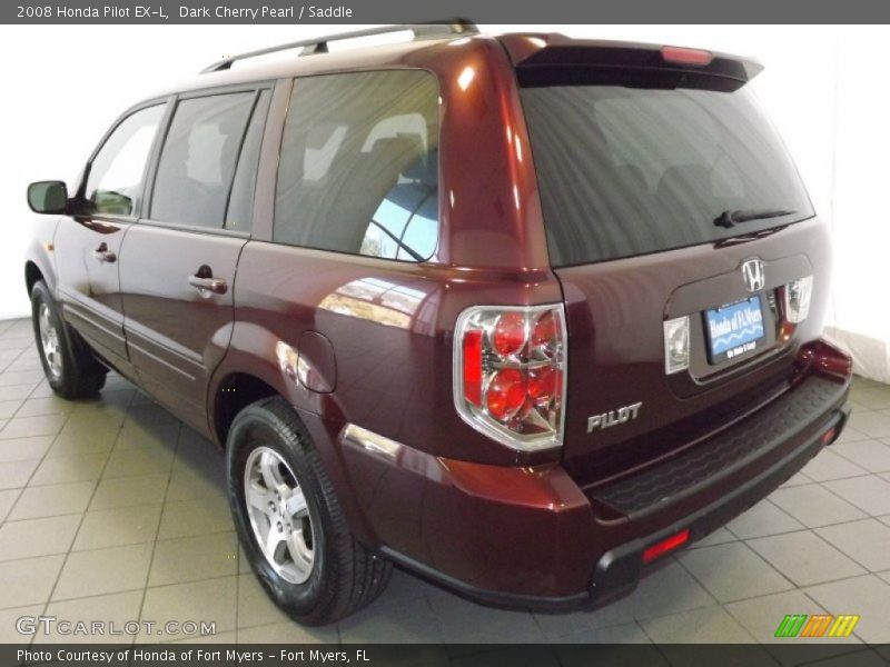 Dark Cherry Pearl / Saddle 2008 Honda Pilot EX-L