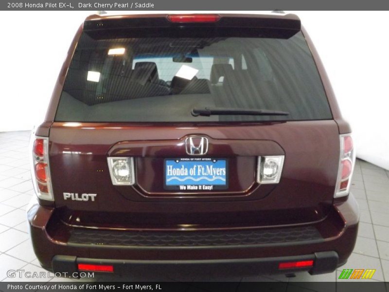 Dark Cherry Pearl / Saddle 2008 Honda Pilot EX-L