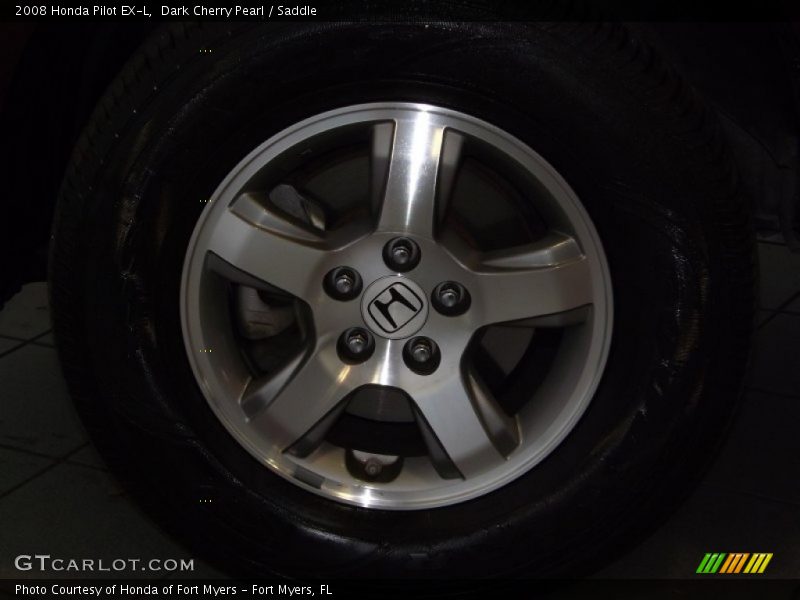 Dark Cherry Pearl / Saddle 2008 Honda Pilot EX-L