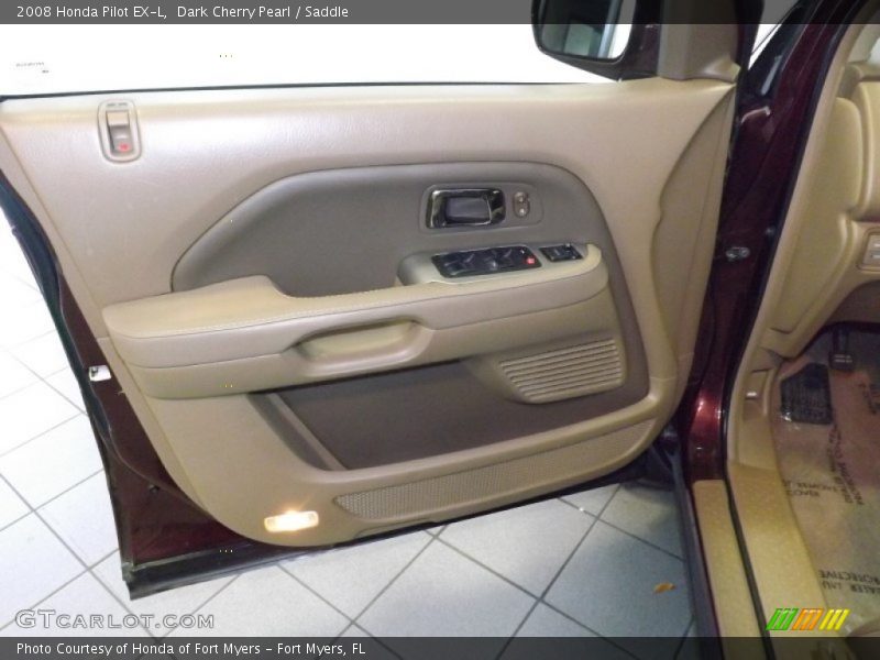 Dark Cherry Pearl / Saddle 2008 Honda Pilot EX-L