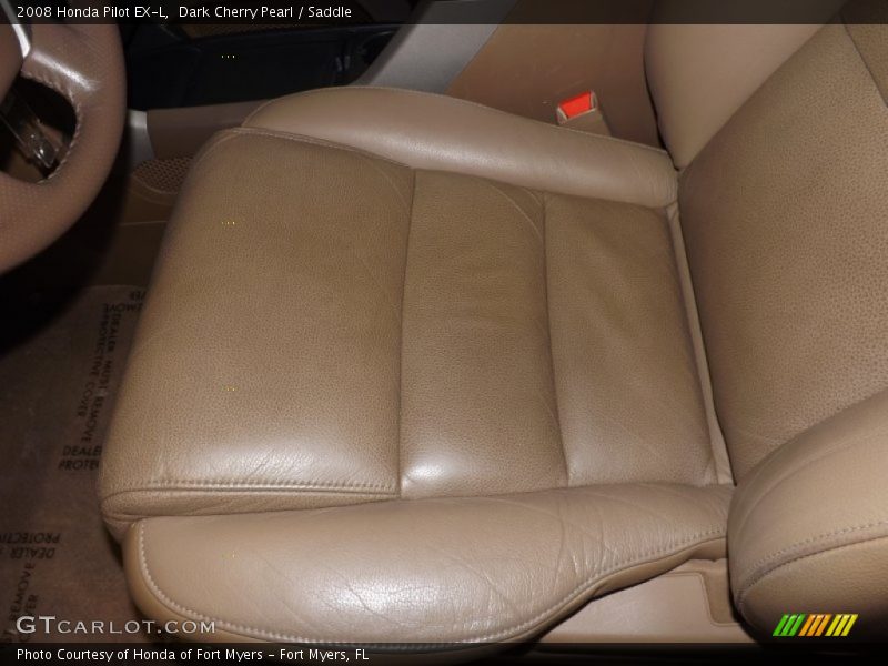 Dark Cherry Pearl / Saddle 2008 Honda Pilot EX-L