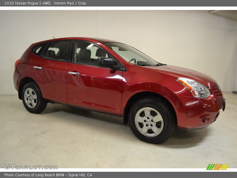Venom Red / Gray 2010 Nissan Rogue S AWD