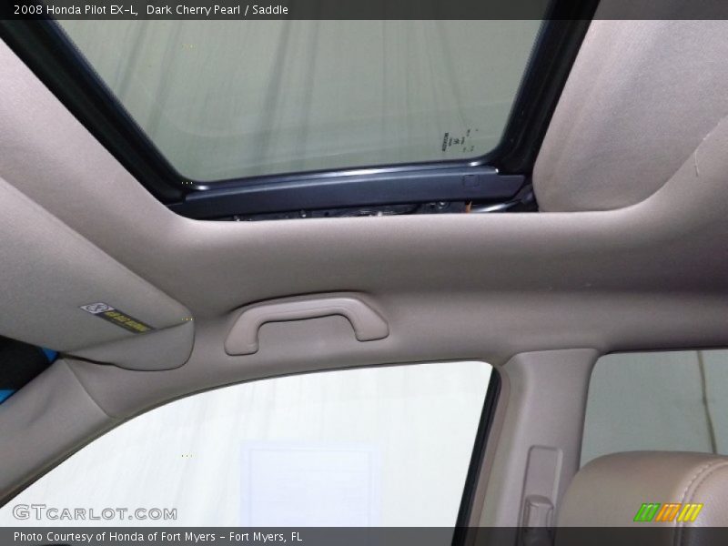 Dark Cherry Pearl / Saddle 2008 Honda Pilot EX-L