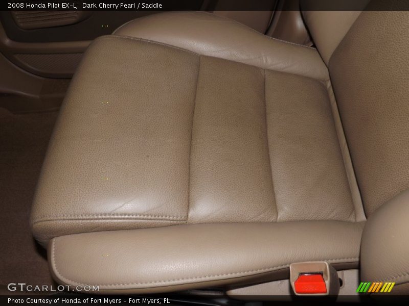 Dark Cherry Pearl / Saddle 2008 Honda Pilot EX-L