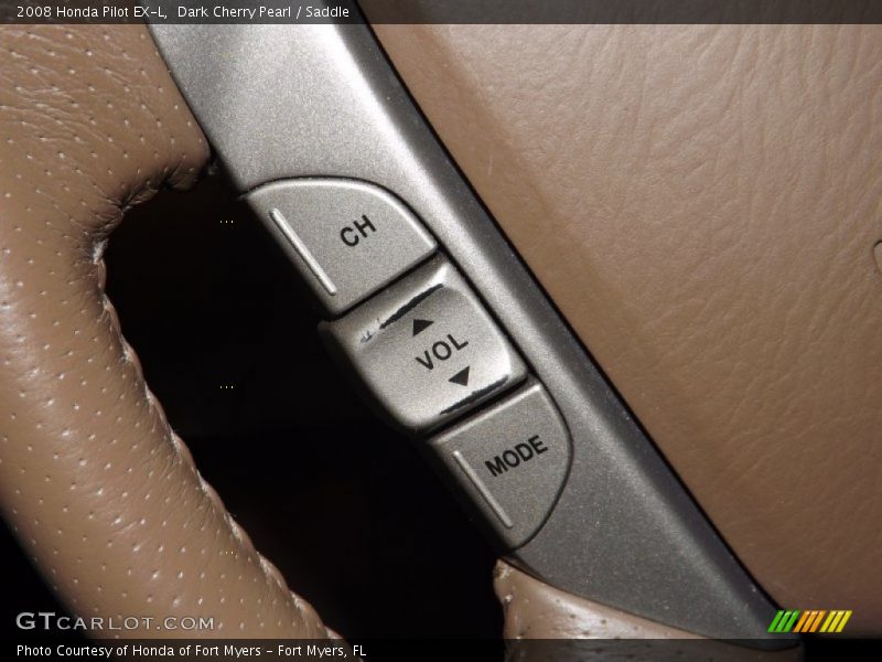 Dark Cherry Pearl / Saddle 2008 Honda Pilot EX-L