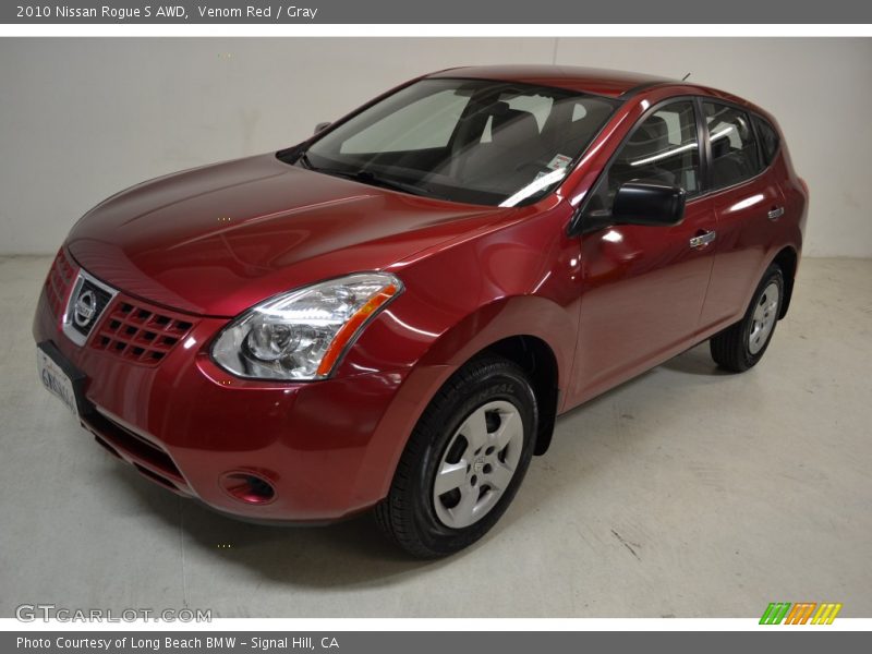 Venom Red / Gray 2010 Nissan Rogue S AWD