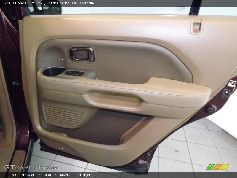 Dark Cherry Pearl / Saddle 2008 Honda Pilot EX-L