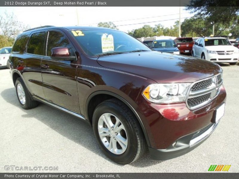 Deep Molten Red Pearl / Black 2012 Dodge Durango SXT