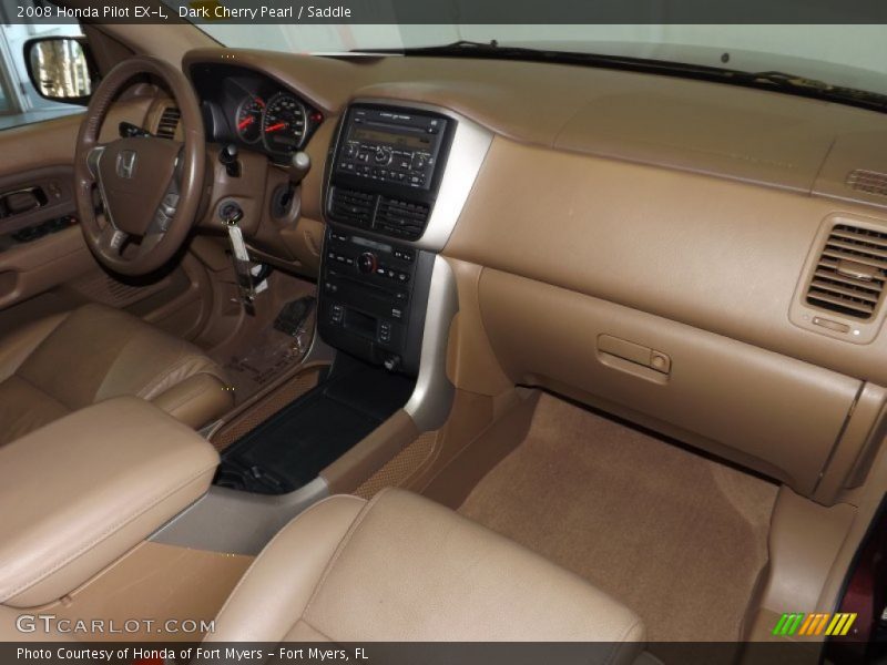 Dark Cherry Pearl / Saddle 2008 Honda Pilot EX-L