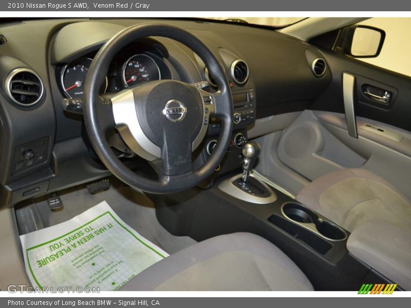 Venom Red / Gray 2010 Nissan Rogue S AWD
