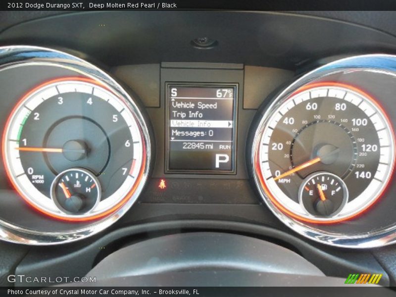 Deep Molten Red Pearl / Black 2012 Dodge Durango SXT