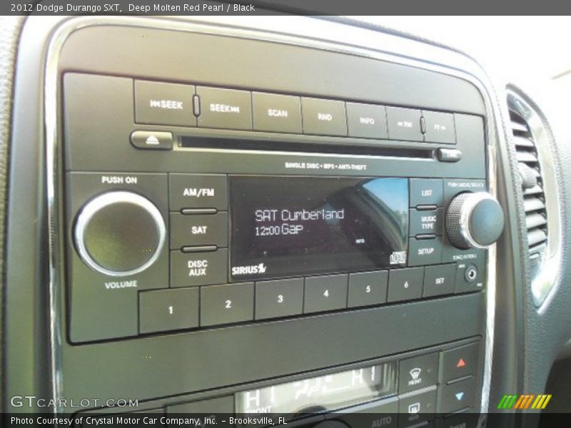 Deep Molten Red Pearl / Black 2012 Dodge Durango SXT