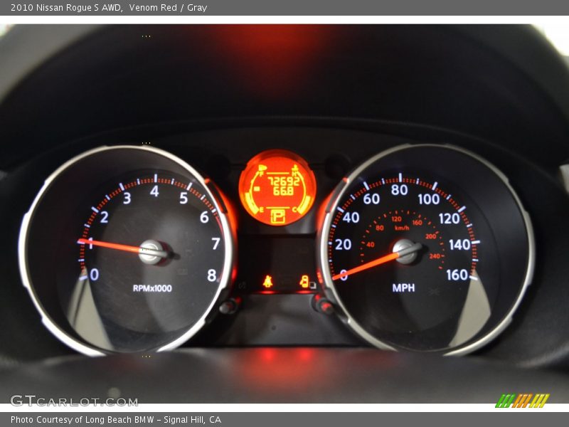 Venom Red / Gray 2010 Nissan Rogue S AWD