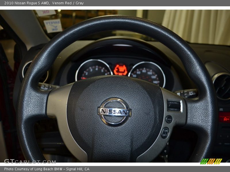 Venom Red / Gray 2010 Nissan Rogue S AWD