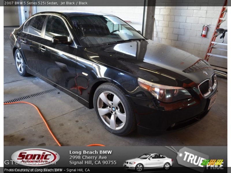 Jet Black / Black 2007 BMW 5 Series 525i Sedan