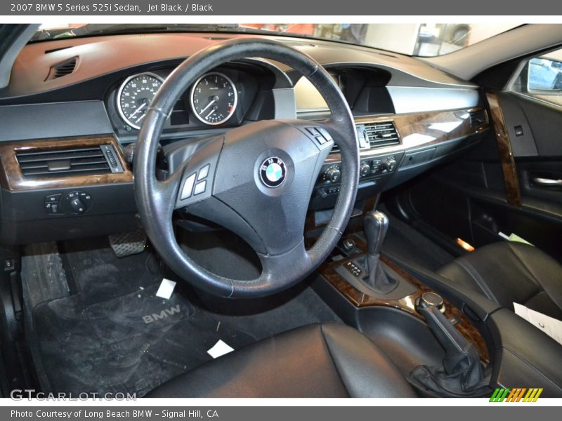 Jet Black / Black 2007 BMW 5 Series 525i Sedan