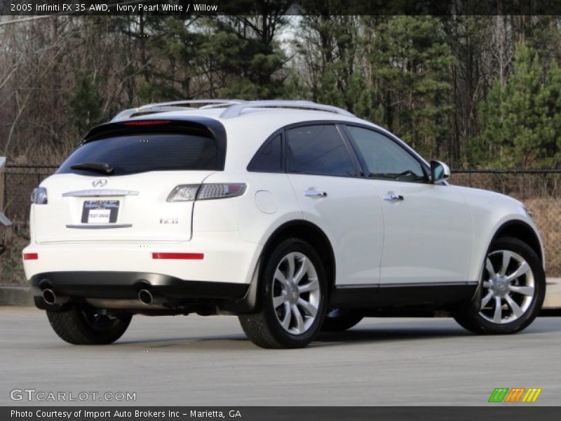 Ivory Pearl White / Willow 2005 Infiniti FX 35 AWD