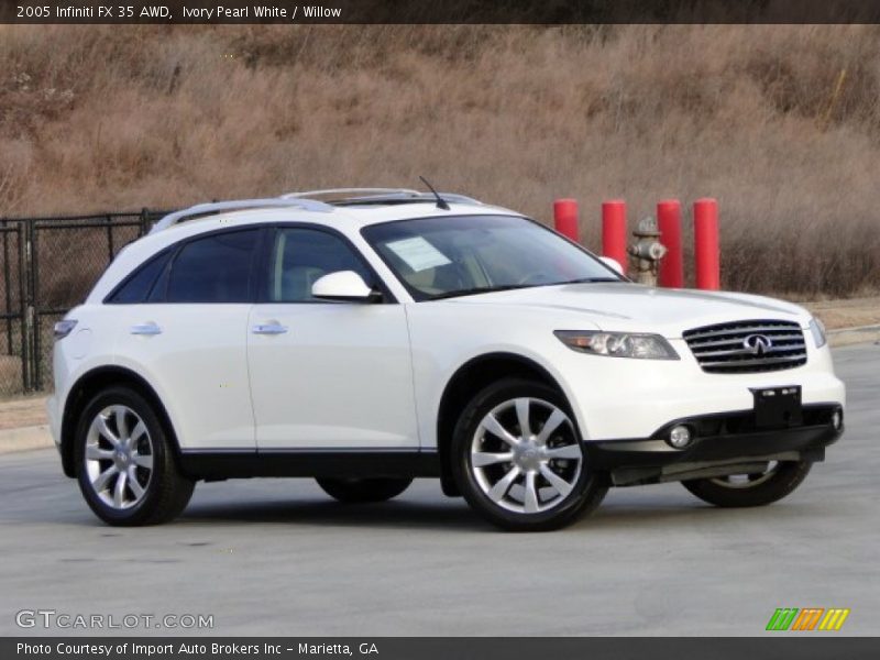 Ivory Pearl White / Willow 2005 Infiniti FX 35 AWD