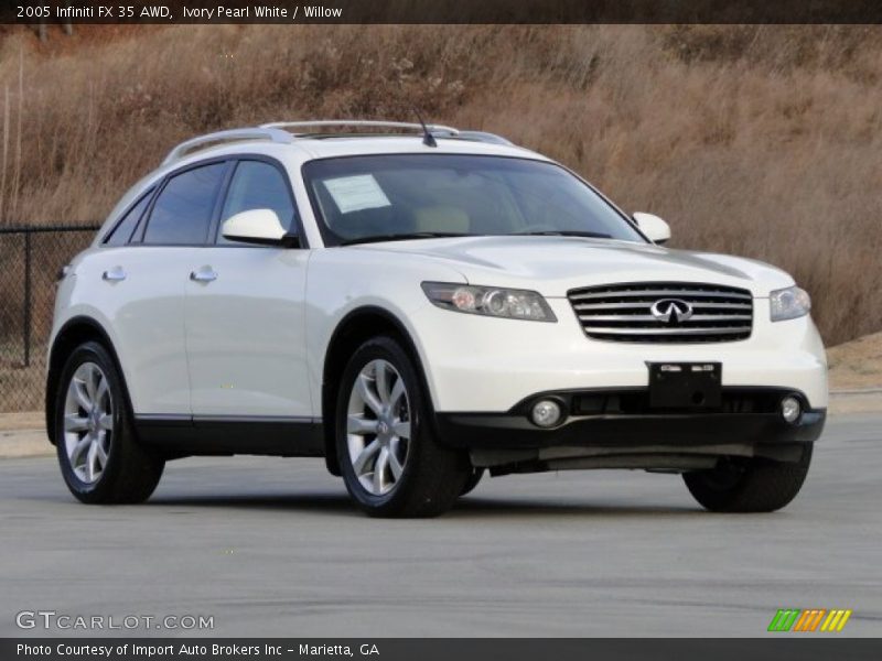 Ivory Pearl White / Willow 2005 Infiniti FX 35 AWD